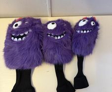 Purple Happy Monster Golf Head Cover Set
