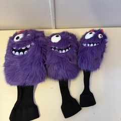 Purple Happy Monster Golf Head Cover Set