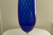 Huge 46cm Vintage Italian Empoli Cobalt Blue - Art Glass Floor Vase