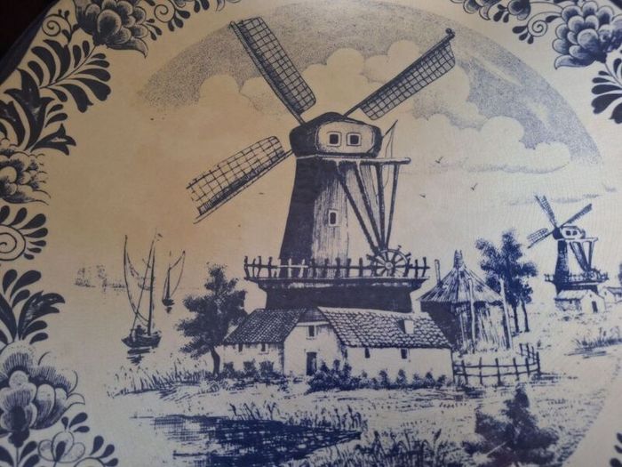 Vintage Mastricht Dutch Heavy Blue &White Platter