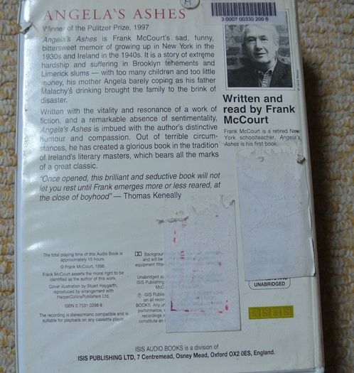 Rare - Angela's Ashes ( Twelve Cassette Tape Edition) Written & Read By Frank Mccourt
