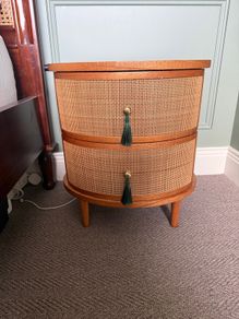 Oliver Bonas Kinship Rattan Bedside Table