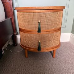 Oliver Bonas Kinship Rattan Bedside Table