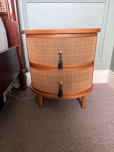 Oliver Bonas Kinship Rattan Bedside Table