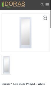 DORAS Java White Shaker 1 Lite Internal Door