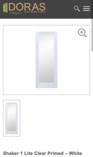 DORAS Java White Shaker 1 Lite Internal Door