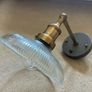 Industville brass/glass wall light Image 2
