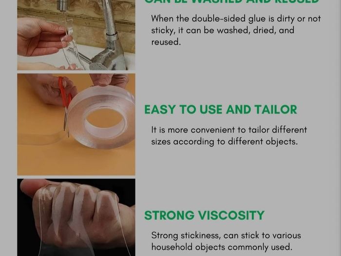Nano Gel Double Sided Tape Adhesive