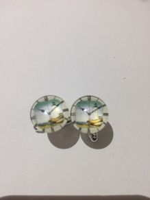 Clock glass cufflinks