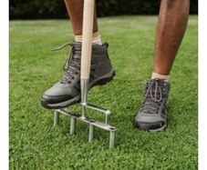 Kent & Stowe Stainless Steel Lawn Aerator 4 Prong