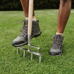 Kent & Stowe Stainless Steel Lawn Aerator 4 Prong