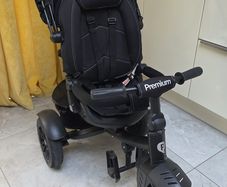 QPlay Premium 6-in-1 Trike Stroller (All Black Edition) + Rain Cover