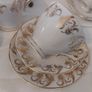 Fabulous Vintage Royal Tara Fine Bone China 14 Piece Breakfast Teaset for Four in a Beautiful Gilt Feathery Repeat Pattern, no. 947 Image 4