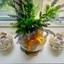 Beautiful Ceramic Vase & 2 Ceramic Candle Holders. Image 6
