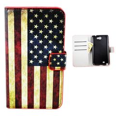 Leather Card Wallet Cover Case Skin For Samsung Galaxy Note 2 II N7100