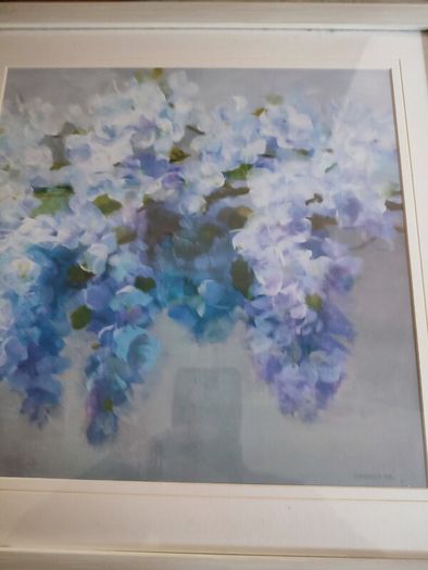 Nai, Danhui 38 x 34 cm. white Wood Framed Museum Art Print Titled - Wisteria