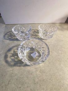 WATERFORD Crystal - Finger Bowl - 2 3/4" diameter  they at  10.00 euro each  or all 3 for  28.00 euro   No45 and  No.46  No47