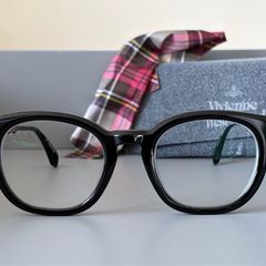 Vivienne Westwood black acetate round frame glasses eyeglasses