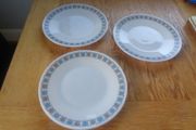 Vintage JAJ Pyrex Chelsea Dinner Plates x 3 for Sale