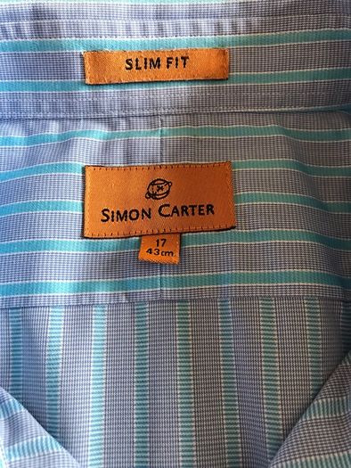 Size 17 Mens Striped Shirt by Simon Carter