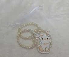 3 Cute Beaded Bracelets [Cream][Comes with FREE sticker]