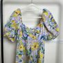 Farm Rio Floral Mini Dress Sz 12UK 8US L Smock Puff Sleeves Casual Resort Image 4
