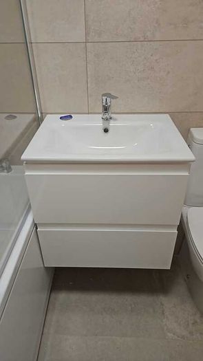 Vanity Unit Cersanit Moduo 60cm White Gloss (CABINET + WASHBASIN)