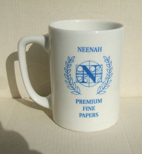 NEENAH PREMIUM FINE PAPERS (Wisconsin, USA) - a promotional ceramic mug