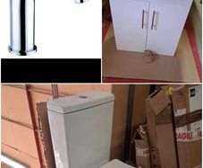 Modern bathroom suite package toilet, unit, tap