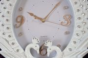 Beautiful Big, Oval Peacock Clock, pwo