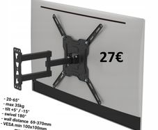 TV Wall Mount Bracket Tilt Swivel 20" - 65" TV