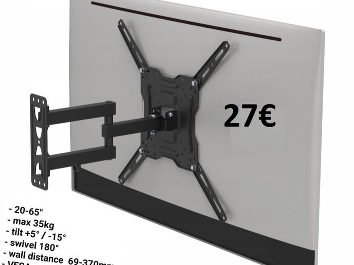 TV Wall Mount Bracket Tilt Swivel 20" - 65" TV