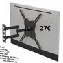 TV Wall Mount Bracket Tilt Swivel 20" - 65" TV Image 2