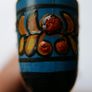 Vintage Long Ceramic Smoking Pipe, Hand-Painted Image 4