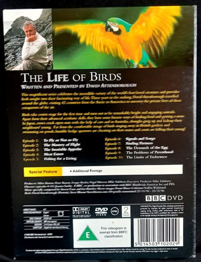 David Attenborough: The Life Of Birds - The Complete Series DVD (2012)