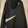 Black and White Nike zip up swoosh dri-fit Jumper size small Image 2