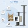 120cm Multi-level Cat Tree Kittens Activity Tower with Scratching Posts Pet Play House Furniture, Grey Image 6