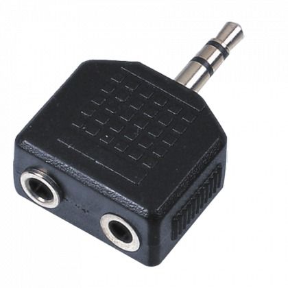 New 3.5 mm Male Jack to 2 x Jack Socket Splitter Adapter