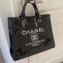 Handbag Designer Tote Black Patent