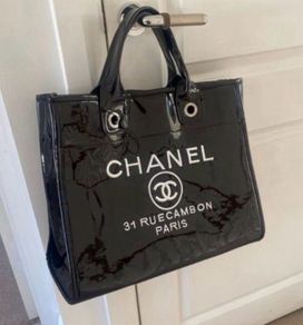Handbag Designer Tote Black Patent