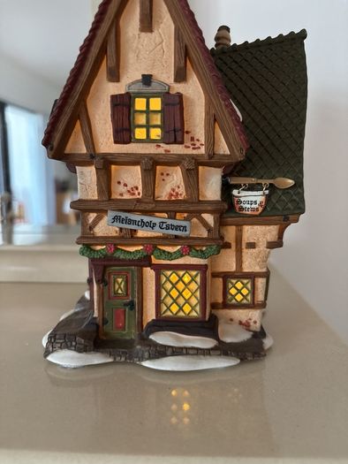 Heritage Village - The Melancholy Tavern - Handpainted Porcelain