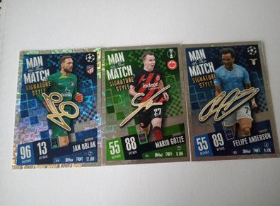 Man of the match signature style match attax job lot of three