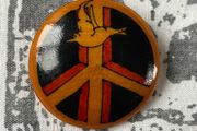 Vintage Handmade Peace Symbol Brooch