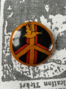 Vintage Handmade Peace Symbol Brooch
