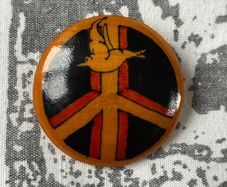 Vintage Handmade Peace Symbol Brooch