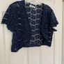 Kate Cooper Navy Lace Shrug Cardigan Size 14 Image 2