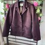 Bnwt Burgundy H&M suede effect jacket size xsmall Image 6