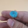 Natural Arizona Turquoise Sterling Silver Ring Handcrafted Boho Small Finger Gemstone Jewelry Image 9