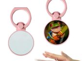 Personalised Round phone ring holder - Pink