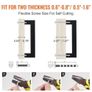 Center Slim Square Kitchen Cabinet Drawer, Stainless Steel Modern Kitchen Cupboard Door Handles for Kitchen Bathroom Bar Hardware Matte Black Image 3